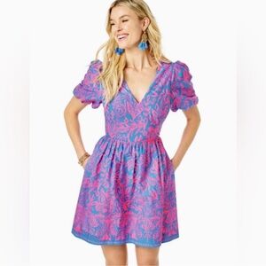 Lilly Pulitzer Pink and Blue Mini Dress